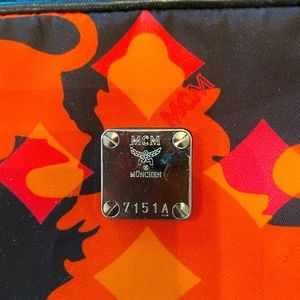 MCM PVC DUAL COLORED HANDBAG 8X5X2 1/2 strap drop 24 max worn for 6mo